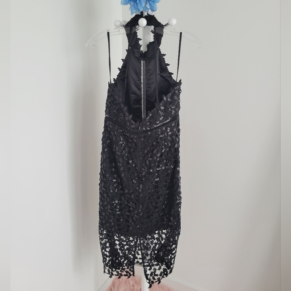 BARDOT // Gemma Sequin Lace Halter Midi Dress - Picture 2 of 8